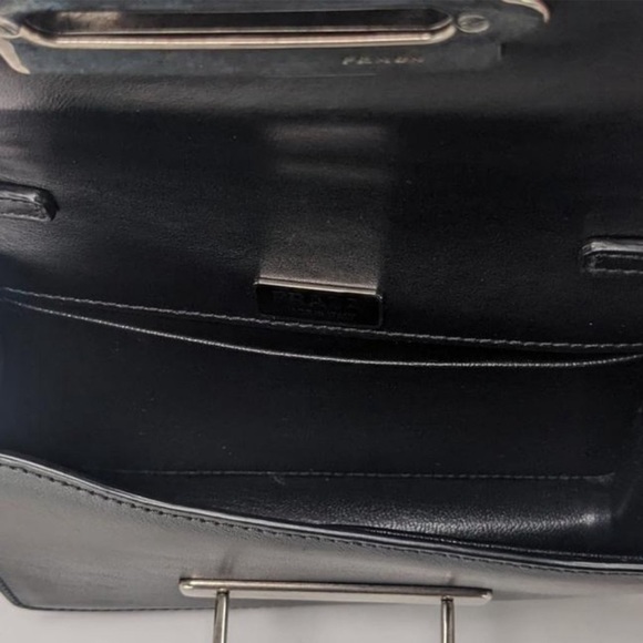 Prada Cahier Studded Small Black Leather Cross
Body Bag - Picture 3 of 9